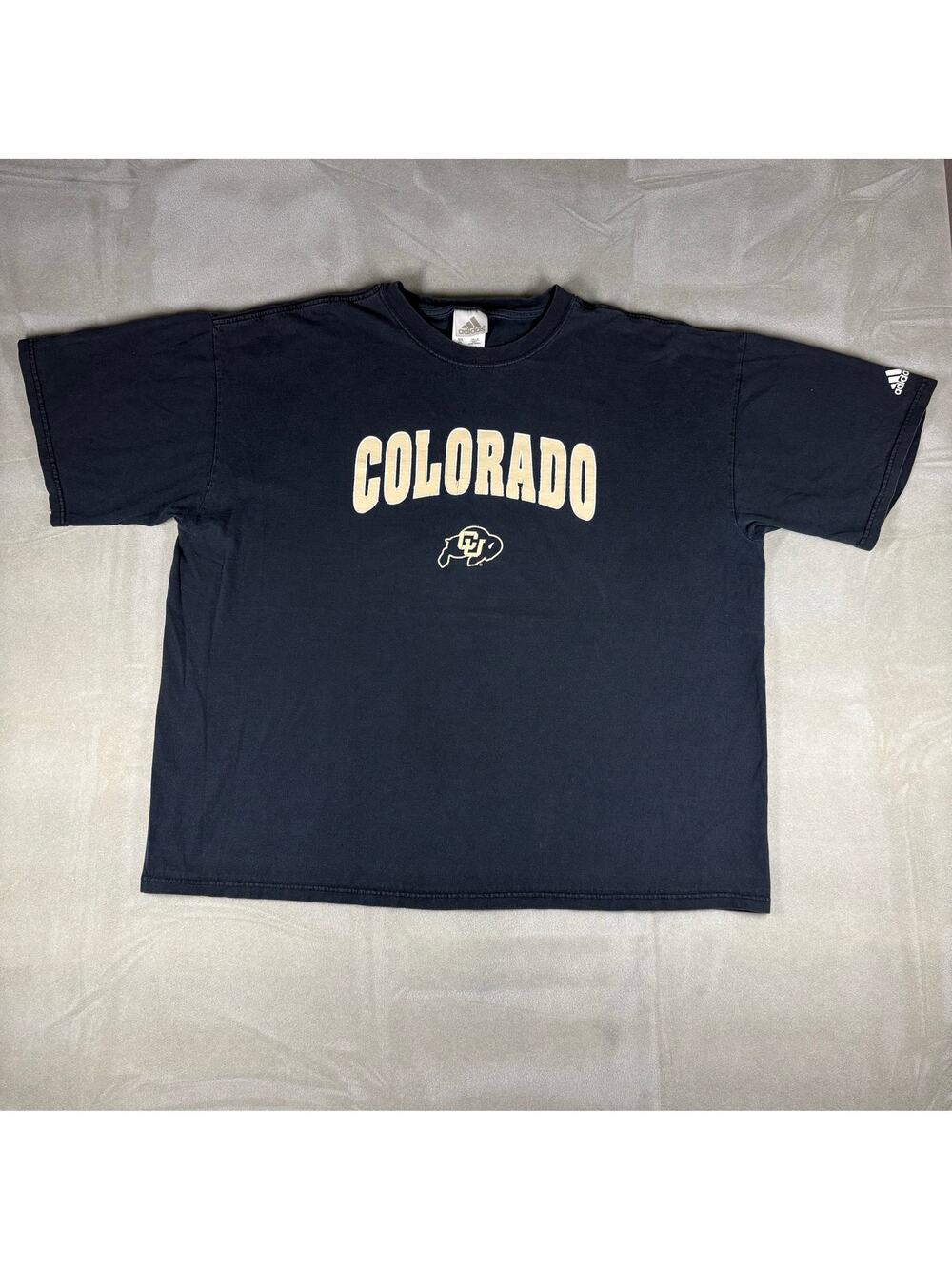Adidas Colorado Buffaloes T Shirt Mens 2XL Navy NCAA College Football Tee